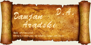 Damjan Aradski vizit kartica